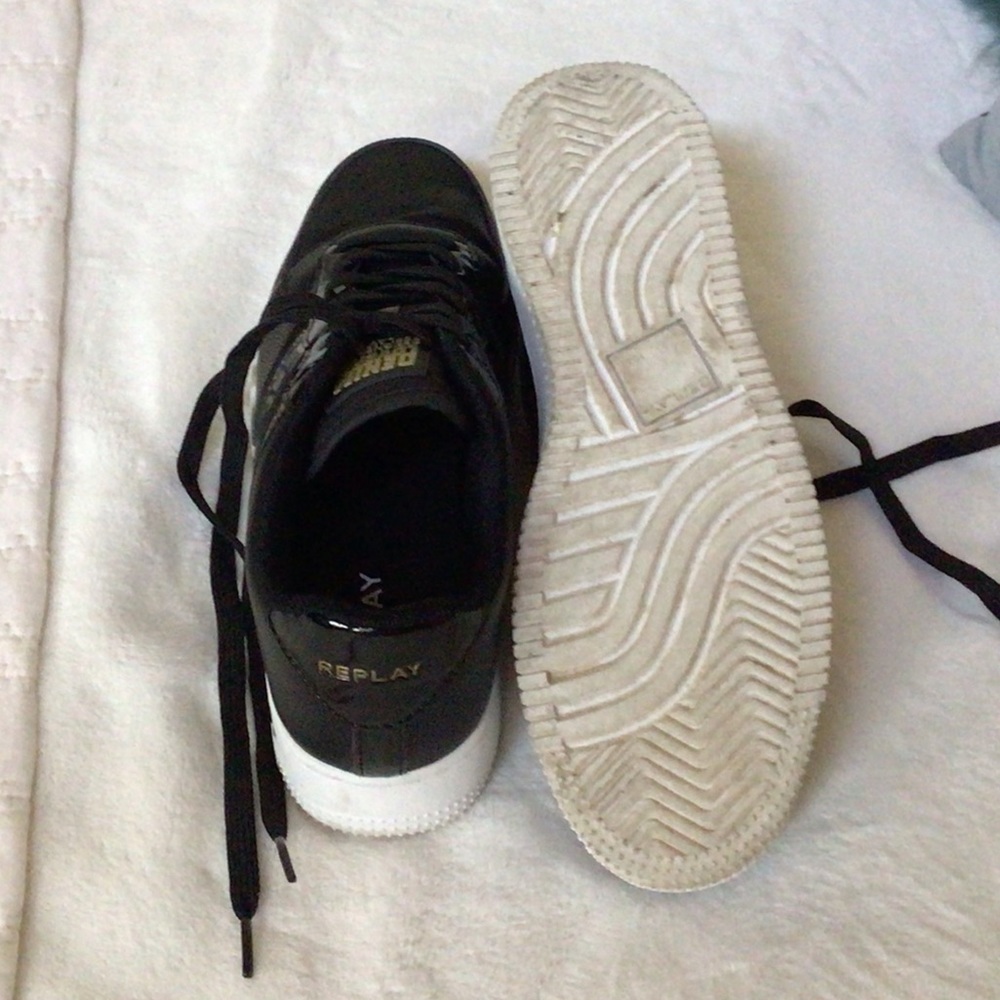 Replay love denim trainers, black, worn once 39 - Picture 8 of 8